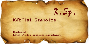 Kálai Szabolcs névjegykártya