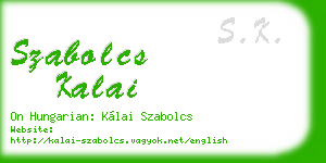 szabolcs kalai business card