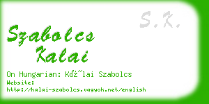 szabolcs kalai business card